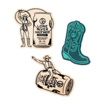 COWBOY STICKER SET